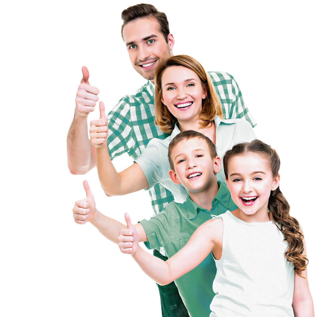 Famiglia felice assicurata